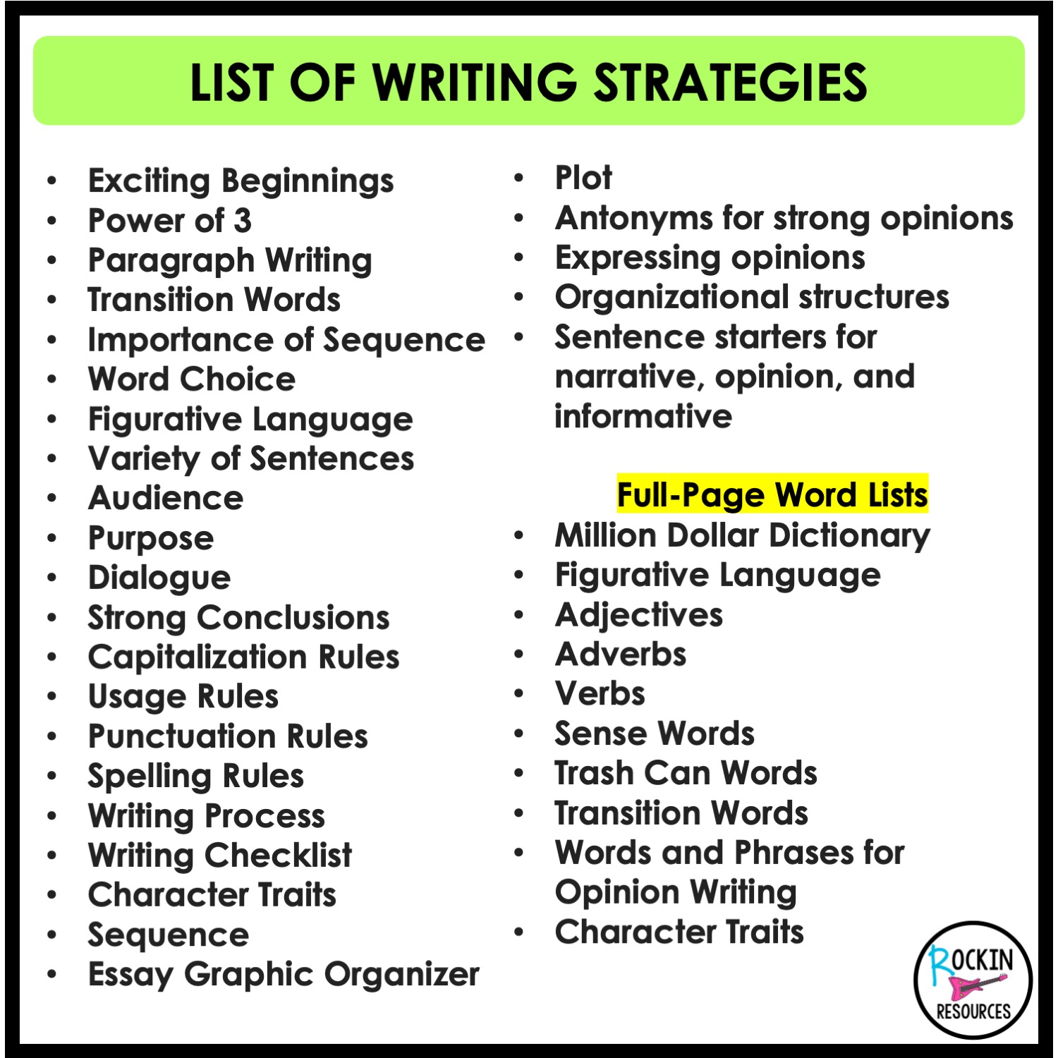 Student Writing Resource Folder, Booklet, Writing Reference Guide - Image 5