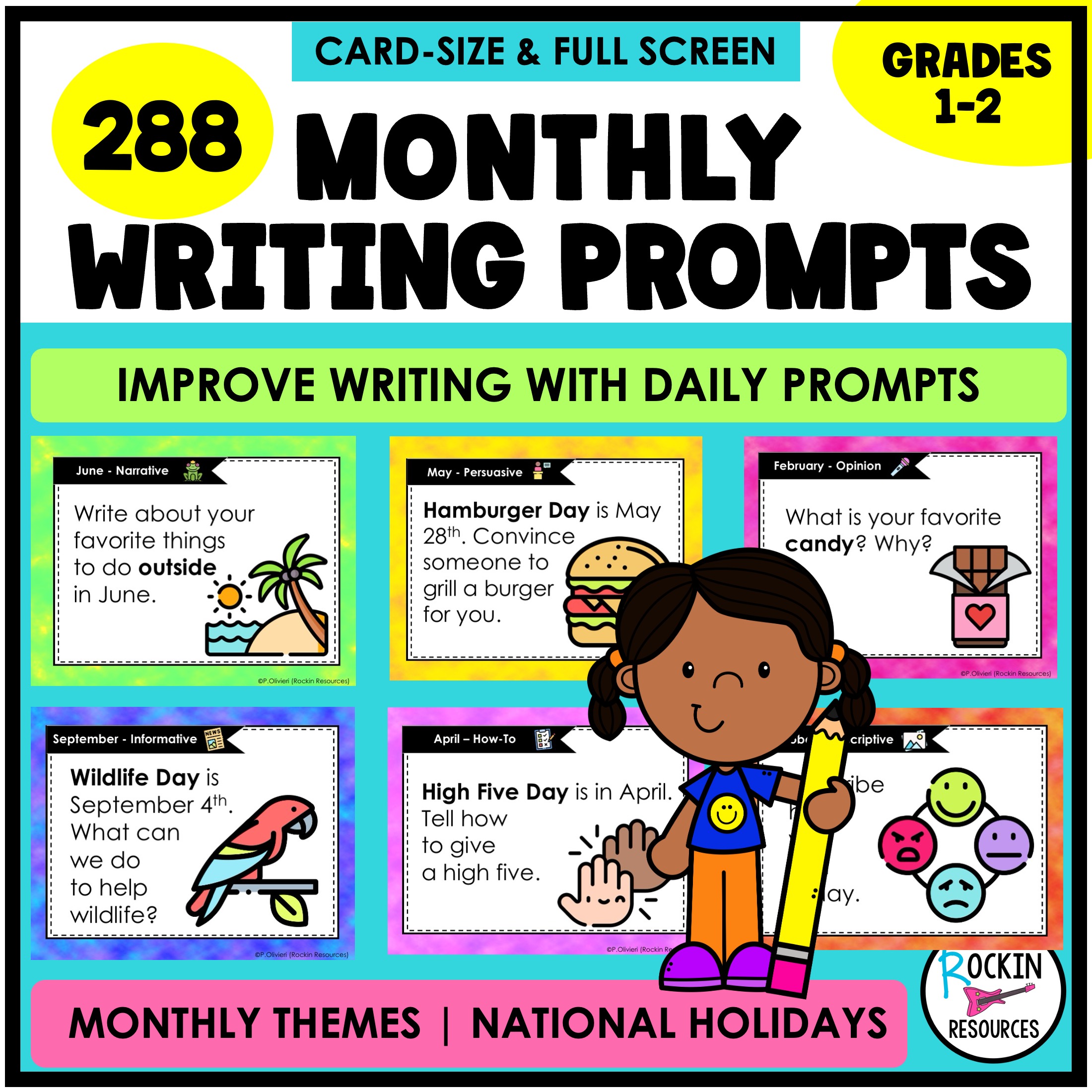 Primary Monthly Writing Prompts