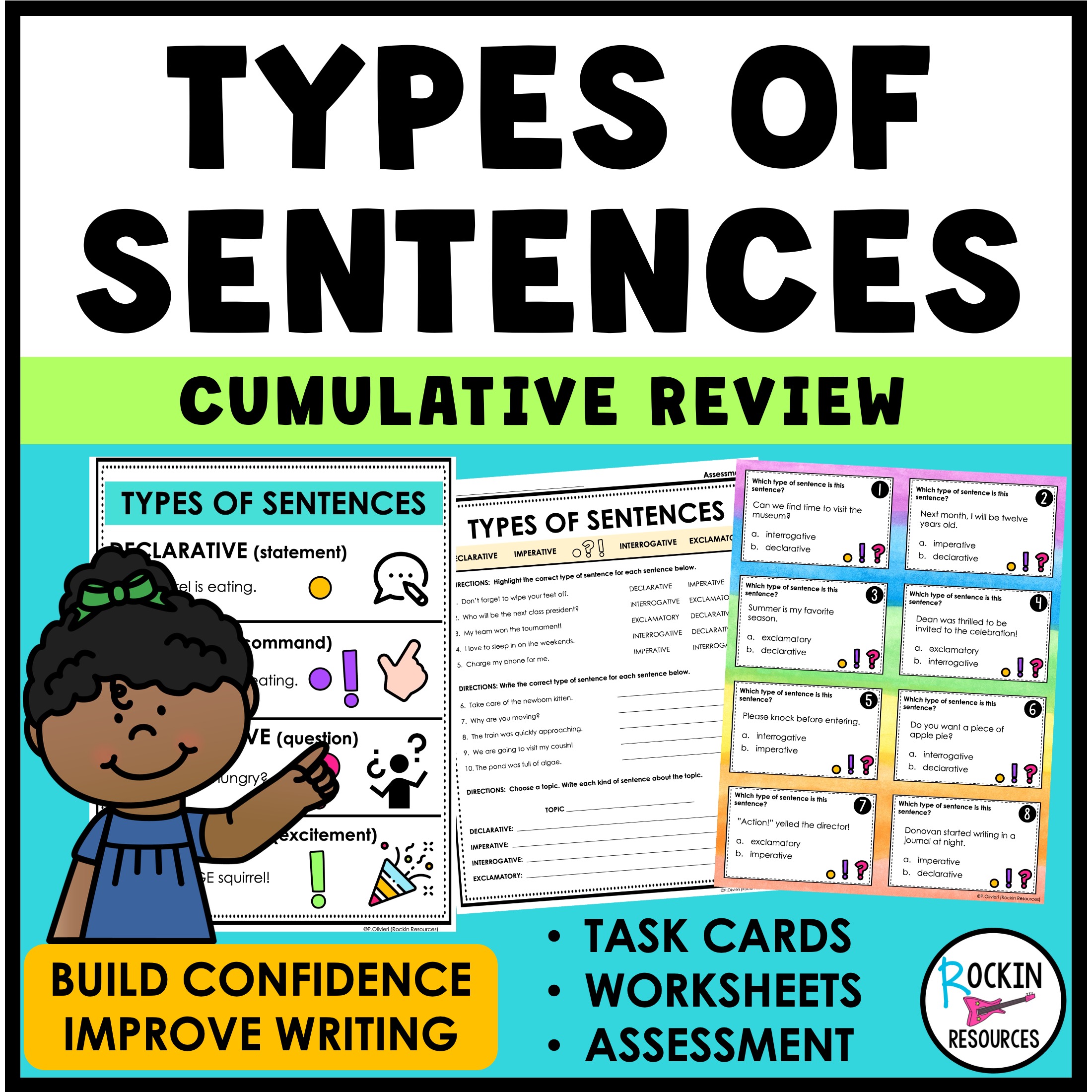 Types of Sentences Cumulative Review | Types of Sentences Assessment